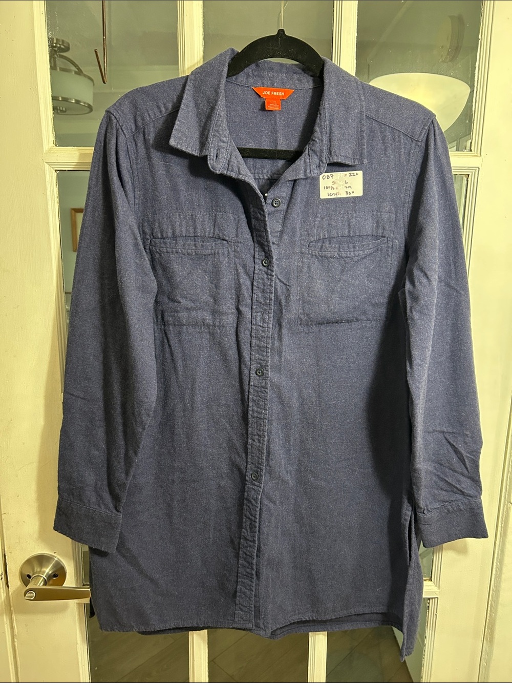 O87. Joe Fresh Navy Blue Lightweight Shirt Jacket